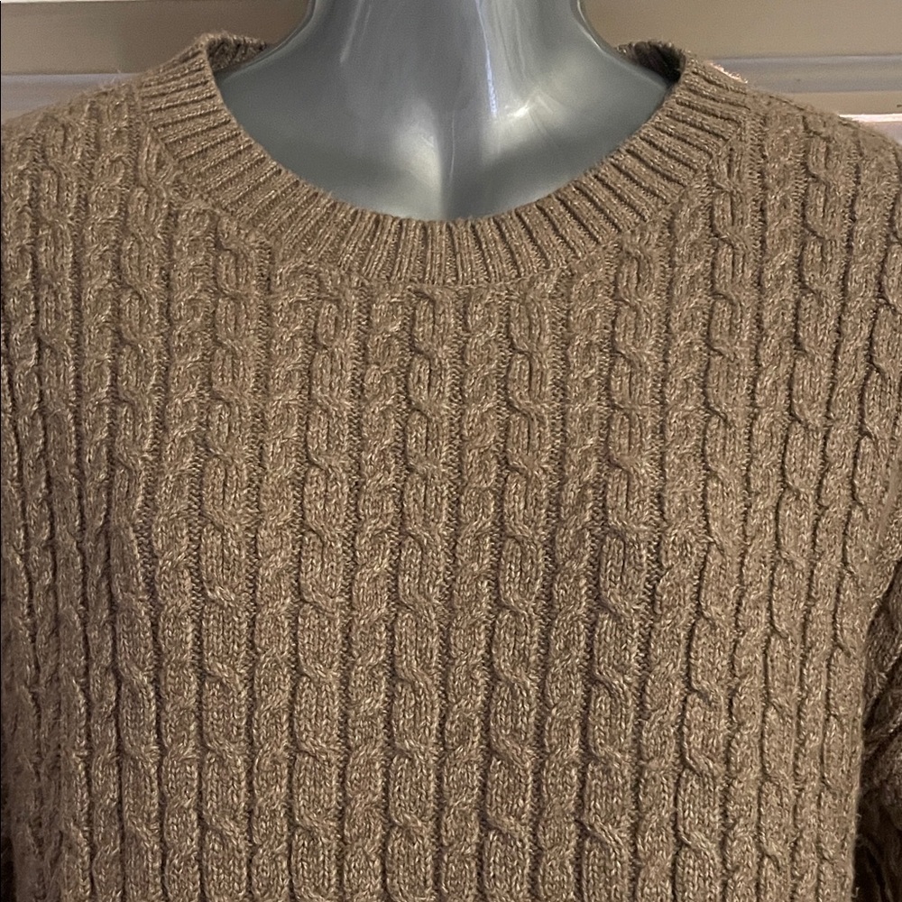 Cozy Cable Knit Sweater in Brown - Picture 2 of 7